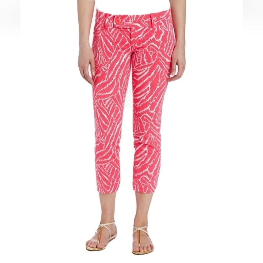 Lilly Pulitzer Luxury Capri Pants 4 Pink Style # 49057 - Picture 1 of 7